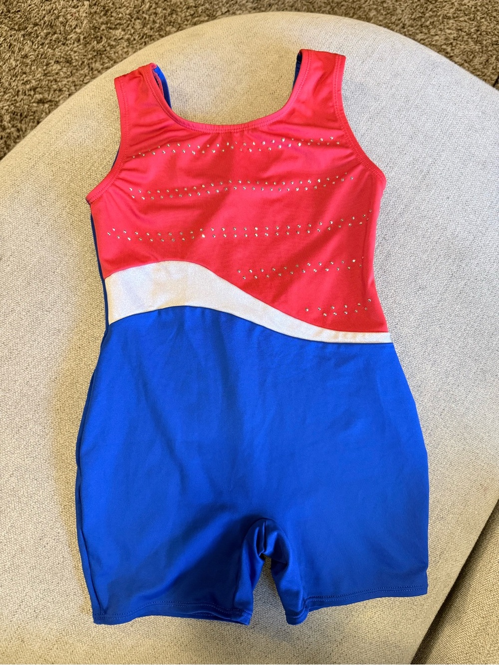 Cat & Jack Red, White & Blue Girls Leotard (Size 8)